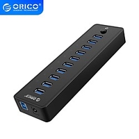 ORICO 10USB3.0 HUB External USB Splitter Adapter 10 Ports USB Expander Powered Computer Accessories For MacBook Laptop miniinthebox