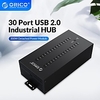 ORICO 30 Ports Industrial USB2.0 Hub for TF SD-Compatible Card Reader U-Disk Data Test Batch Copy - Black miniinthebox