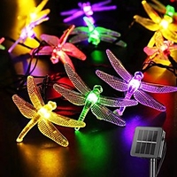 Outdoor Solar String Light Solar LED Fairy String Lights 6.5m Dragonfly 30LEDs Warm White Colorful White 8 Mode Outdoor Waterproof Wedding Patio Garden House Decoration Lamp LED Solar Garden Light miniinthebox