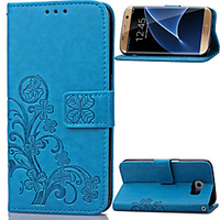 Phone Case For Samsung Galaxy Full Body Case S8 Plus S8 S7 edge S7 S6 edge S6 S5 Mini S5 S4 Mini S4 Wallet Card Holder with Stand Flower PU Leather miniinthebox