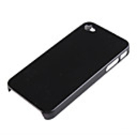 Plating Pattern Back Case Cover for iPhone 4 Black