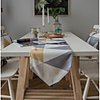 Printed Triangle Geometric Elk Table Runner With Pointed Corners