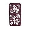 Protective Case for iPhone 4 (Flower/White)