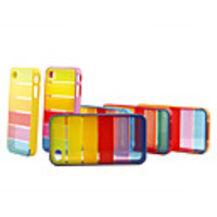 Rainbow Protective Case for iPhone 4 (3-Pack)