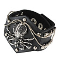 Retro Punk Style Four Row Rivet Design Bracelet