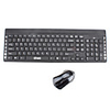 Silent-typing 2.4GHz Wireless QWERTY Keyboard with Optical Mouse