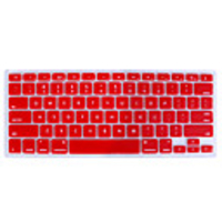 Silicon QWERTY Keyboard Cover for Mac Book (Red)