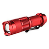 Sipik Focus Zoom 1-Mode 3W Cree Q5 LED Flashlight with Clip (Red,  1xAA)