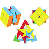 Speed Cube Set 3 pcs Magic Cube IQ Cube 222 333 Speedcubing Bundle 3D Puzzle Cube Stress Reliever Puzzle Cube Stickerless Smooth Office Desk Toys Pyramid Kid