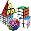 Speed Cube Set 5 pcs Magic Cube IQ Cube 222 333 444 Speedcubing Bundle 3D Puzzle Cube Stress Reliever Puzzle Cube Smooth Office Desk Toys Brain Teaser Pyramid Megaminx Kid