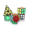 Speed Cube Set 5 pcs Magic Cube IQ Cube 222 333 444 Speedcubing Bundle 3D Puzzle Cube Stress Reliever Puzzle Cube Smooth Office Desk Toys Brain Teaser Pyramid Megaminx Skew Kid