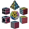 Speed Cube Set,  Speed Cube Bundle of 2x2 3x3 4x4 5x5 Cube and Pyramid Cube Smoothly Carbon Fiber Sticker Magic Cubes Collection for Teens Adults [7 Pack] miniinthebox