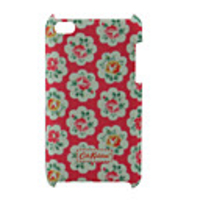 Stylish Protective Printed Back Case for iTouch4(Red)