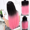 Super 5Clips In Hair Extension Ombre Synthetic Clip In Hair Extensions Long Straight 5Clips In Hair 22Inch Hairpieces miniinthebox