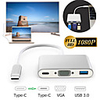 Type C to VGA USB 3.0 USB-C HDMI Converter Dock Google Projector Adapter HUB