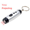 Ultra Mini Digital LCD Flashlight Style Projection Clock with Keychain