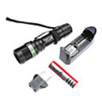 UltraFire SA-9 Focus Adjustable Zoom 3-Mode Cree Q5 LED Flashlight Set (3W,  200LM,  1x18650,  3xAAA)