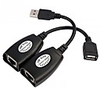 USB to RJ45 Male/Female Extender USB 2.0 Extension Ethernet Network Extender Adapter for Cat5/5e/6 Patch Cord Up Maximum extendable 150ft