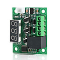 W1209 Blue LED Digital Temperature Controller Board Micro Thermostat Electronic Temp Control 12V DC Sensor Module Switch with One-channel Relay and Waterproof