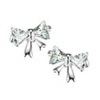 (1 paire) en argent sterling zircon mignon goujons papillon de l