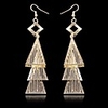 (1 paire) européen (triangle gland) comme boucles d