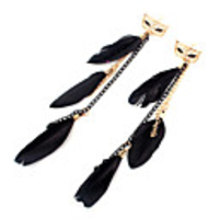 (1 paire) mode (chute de plumes) boucles d