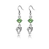 (1 paire) Mode (Dolphin Show) Blanc et alliage Green Light Boucles d