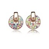 (1 paire) Mode (Half Moon) multicolore alliage Boucles d