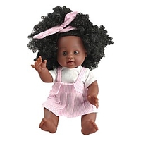 10 pouce Poupées noires Poupées Reborn Bébés Fille Cadeau Classique Interaction parent-enfant ABS PC F334 cadeaux noël enfant avec vêtements et accessoires pour les cadeaux d