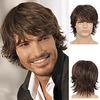 10 pouces perruques brunes bouclés couches synthétiques résistantes à la chaleur cheveux courts ondulés perruque naturelle moelleuse pour les hommes utilisation"idienne2021 miniinthebox