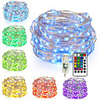 10m guirlandes lumineuses 100 LED EL 2pcs 1pc multi couleur Halloween noël fête extérieure étanche USB alimenté