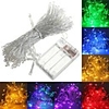 10m Guirlandes Lumineuses 80 LED Blanc Chaud / RVB / Blanc Créatif / Soirée / Pour Véhicules Batteries alimentées 1pc