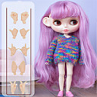 12 pouce Fille Poupée Poupée à boule Blythe Doll Bébés Fille réaliste Mignon Sécurité Enfant Non Toxique Cils appliqués à la main Plastique Nude Factory 30CM avec vêtements et accessoires pour les