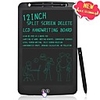 12 pouces écran partagé LCD écriture tableau de tablette numérique dessin électronique écriture doodle scribbler avec tapis de souris et règle