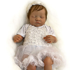 17 pouce Poupée Reborn Toddler Poupée Poupée bébé Reborn Bébés Fille Saskia Cadeau Créatif Adorable Tissu de coton cadeaux noël enfant avec vêtements et accessoires pour les cadeaux d