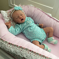17 pouce Poupées Reborn Jouet pour Bébé Nourrisson Bébés Fille réaliste Fabrication à la main Simulation Tissu Vinyle de silicone cadeaux noël enfant avec vêtements et accessoires pour les cadeaux miniinthebox