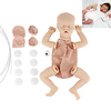 17 pouce Reborn Toddler Doll Kit de poupée bébé Reborn bricolage non peint Kit de peinture professionnelle Bébés Garçon Jumeaux A Fabrication à la main Floppy Head Pas de cils,  cheveux,  couleur chair