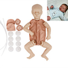 17 pouce Reborn Toddler Doll Kit de poupée bébé Reborn bricolage non peint Kit de peinture professionnelle Bébés Garçon Jumeaux A Fabrication à la main Floppy Head Pas de cils,  cheveux,  couleur chair
