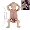 17.5 pouce Kit de poupée bébé Reborn bricolage non peint Kit de peinture professionnelle Reborn Toddler Doll Bébés Garçon Darren Fabrication à la main Pas de cils,  cheveux,  couleur chair Floppy Head