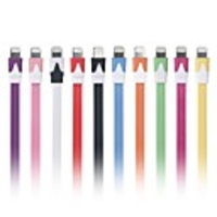 1m foudre 8 broches vers USB nouilles coloré charge les données de synchronisation câble plat pour l