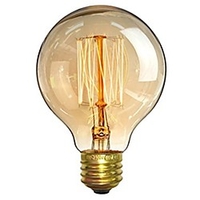1pc 40 W E26 / E27 G80 Blanc Chaud 2200-2700 k Rétro / Intensité Réglable / Décorative Ampoule incandescente Edison Vintage 220-240 V miniinthebox
