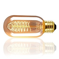 1pc 40 W E26 / E27 T45 Blanc Chaud 2200-2700 k Rétro / Intensité Réglable / Décorative Ampoule incandescente Edison Vintage 220-240 V