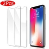 2 pièces verre de protection pour iphone 13 12 11 se 2020 8 plus xs max xr protecteur d