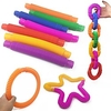 20 pièces enfants fidget jouets autisme tubes sensoriels soulagement du stress développement précoce jouet pliant éducatif miniinthebox