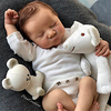 20 pouce Poupées Reborn Jouet pour Bébé Nourrisson Baby Doll Reborn Levi Nouveau née réaliste Fabrication à la main Tissu Vinyle de silicone cadeaux noël enfant avec vêtements et accessoires pour