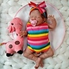 20 pouce Poupées Reborn Jouet pour Bébé Nourrisson Bébés Fille Baby Doll Reborn réaliste Fabrication à la main Simulation Cils appliqués à la main Floppy Head Tissu Vinyle de silicone avec