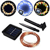 20m guirlande lumineuse 200 leds 1set support de fixation blanc chaud froid blanc RVB étanche partie solaire alimenté par énergie solaire 1 set