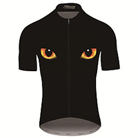 21Grams Homme Manches Courtes Maillot Velo Cyclisme Spandex Polyester Noir / jaune. Animal Cyclisme Maillot Hauts / Top VTT Vélo tout terrain Vélo Route Résistant aux UV Respirable Séchage rapide Des