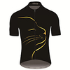21Grams Homme Manches Courtes Maillot Velo Cyclisme Spandex Polyester Noir / jaune. Chat Animal Cyclisme Maillot Hauts / Top VTT Vélo tout terrain Vélo Route Résistant aux UV Respirable Séchage rapide