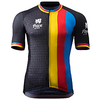 21Grams Homme Manches Courtes Maillot Velo Cyclisme Spandex Polyester Noir / jaune. Cyclisme Maillot Hauts / Top VTT Vélo tout terrain Vélo Route Résistant aux UV Respirable Séchage rapide Des sports